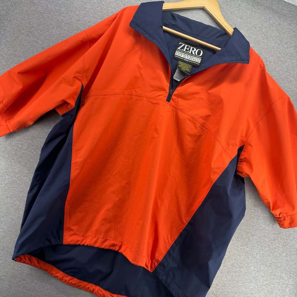 Zero Restriction Packable Waterproof Short Sleeve Golf Windbreaker Mens L